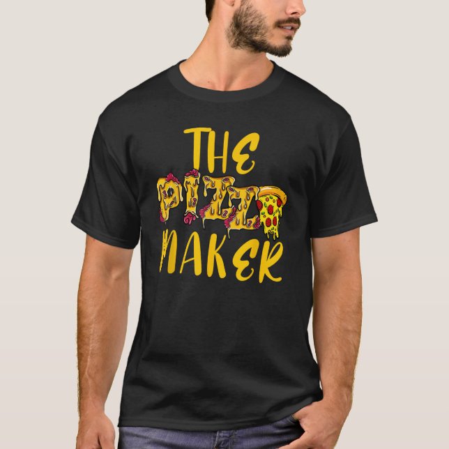Best Pizza Baker Funny Pizza Maker Pizzeria Italia T Shirt (Framsida)