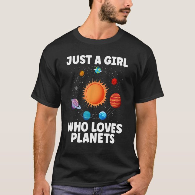 Best Planet Art Girls Kids Solar System Science Ou T Shirt (Framsida)
