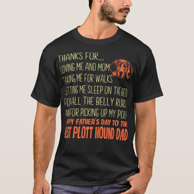 Best Plott Hound Fars dag Gift T Shirt (Framsida)