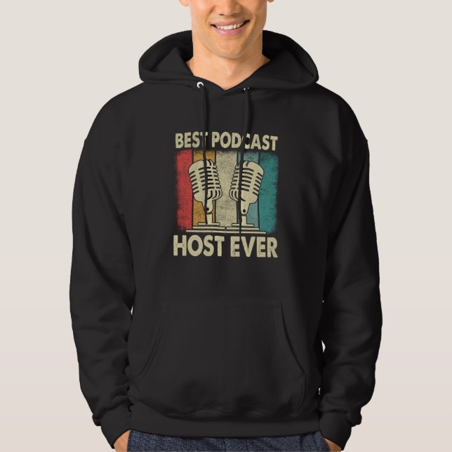 Best Podcast Host Ever  Podcaster Podcasting Inter Hoodie (Framsida)