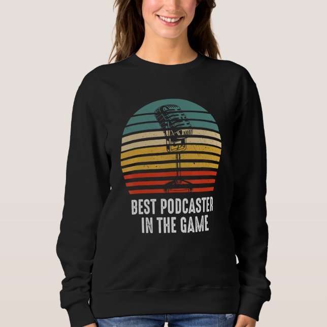 Best Podcaster Podcasting Interview Radio Innehåll T Shirt (Framsida)