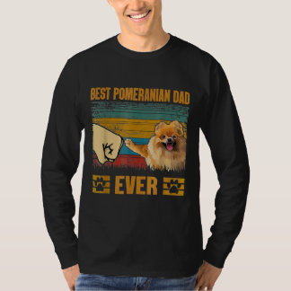Best Pomeranian Dad Ever Funny Vintage Father S Da T Shirt