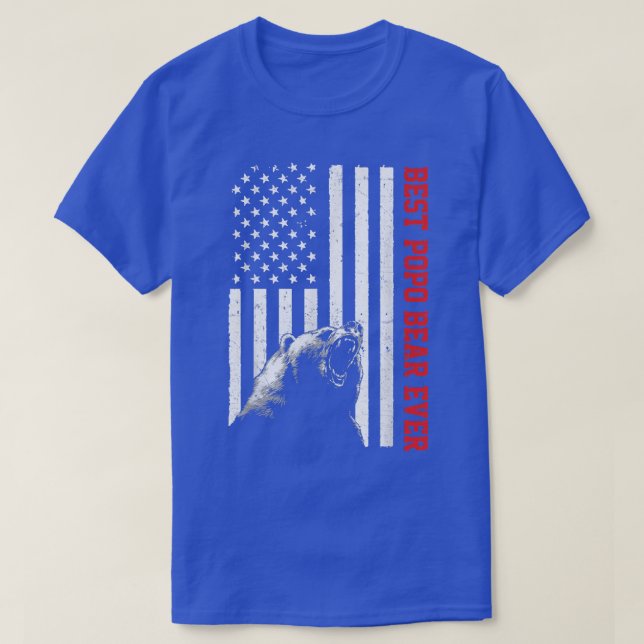 Best Popo Bear någonsin Förenta staterna American  T Shirt (Design framsida)