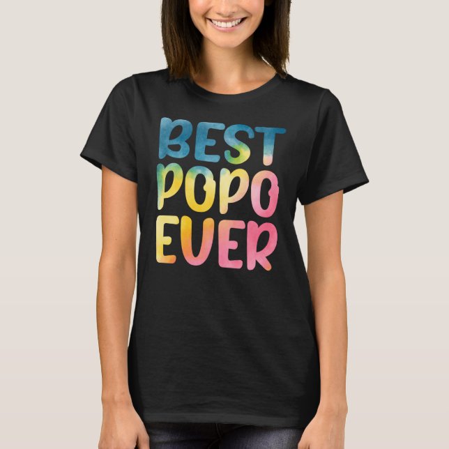 Best Popo Ever Father's Day Popo T Shirt (Framsida)