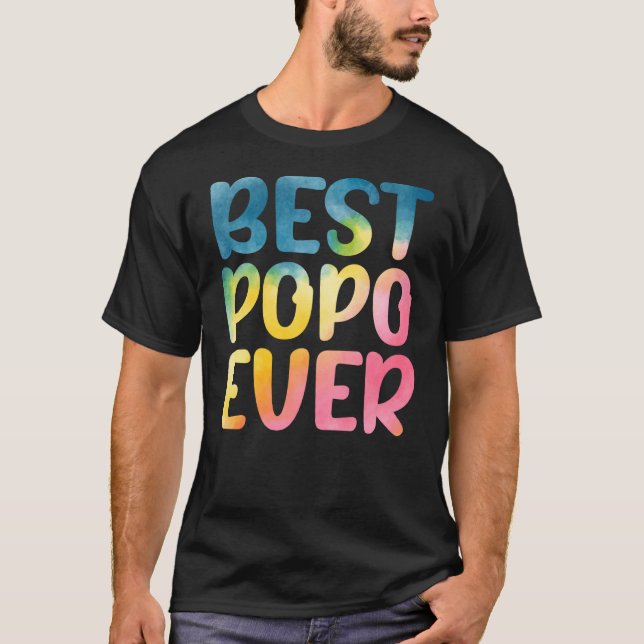Best Popo Ever Father's Day Popo T Shirt (Framsida)