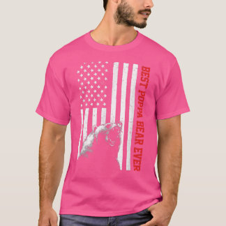 Best Poppa Bear AldriFörenta staterna Amerikanska  T Shirt
