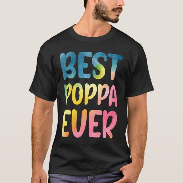 Best Poppa Ever  Father's Day Poppa T Shirt (Framsida)