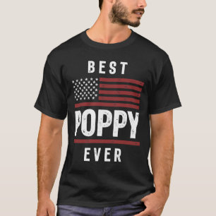 Best Poppy All American Flagga USA flagga Gift T Shirt