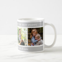Best Poppy Lycklig Fars dag 4 Photo Collage Kaffemugg