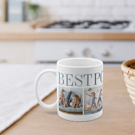 Best Pops, 4 Photo Collage Grandpa Kaffemugg