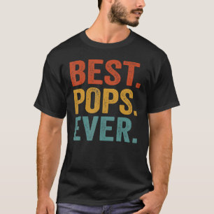 Best Pops All Vintage Retro Grandpa Fars dag T Shirt
