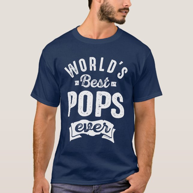 Best Pops Gift T Shirt (Framsida)