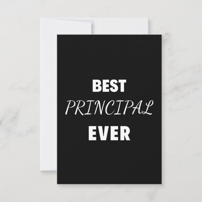 Best Principal Ever Tack Kort (Framsida)