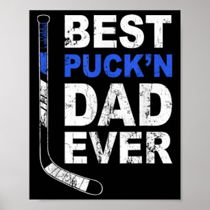 Best Puckn Pappa någonsin Shirt Manar Hockey pappa Poster