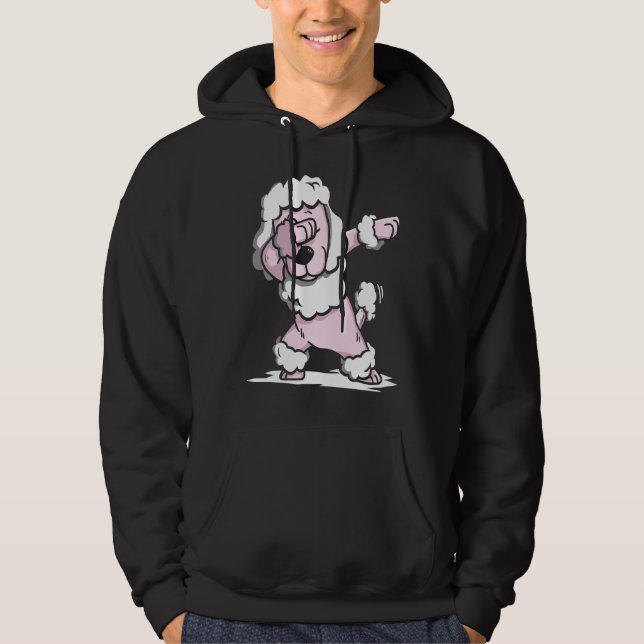 Best Pudel Rosa Hund Funny Gift Hoodie (Framsida)