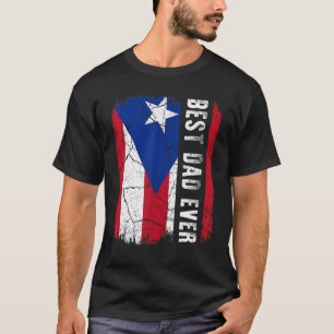 Best Puerto Rican Pappa någonsin Rico Flagga pappa T Shirt