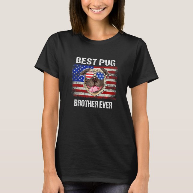 "Best Pug Brother", 4:e juli 2011 T Shirt (Framsida)