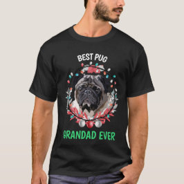 Best Pug Grandad Aldrig T-Shirt