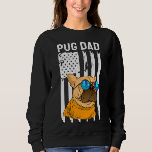 Best Pug Pappa All American Flagga Sunglasses Cute T Shirt