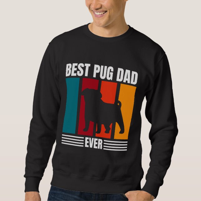 Best Pug Pappa någonsin Classic T-Shirt 536 Lång Ärmad Tröja (Framsida)