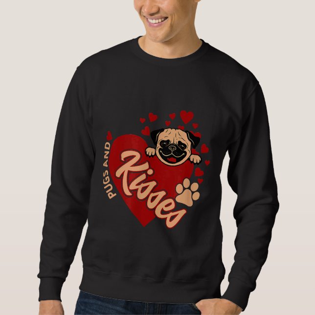 Best Pug Valentiness Heart Classic T-Shirt 503 Lång Ärmad Tröja (Framsida)