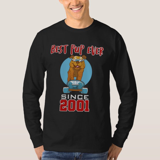Best pup ever since 2001 t shirt (Framsida)