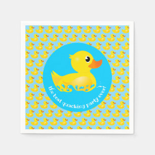 "Best Quacking Party ever" Cute Gult Rubber Anka Pappersservett