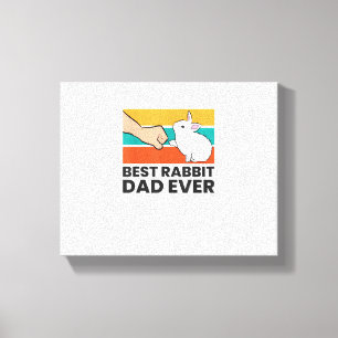 Best Rabbit Pappa någonsin Funny Rabbit Far Rabbit Canvastryck