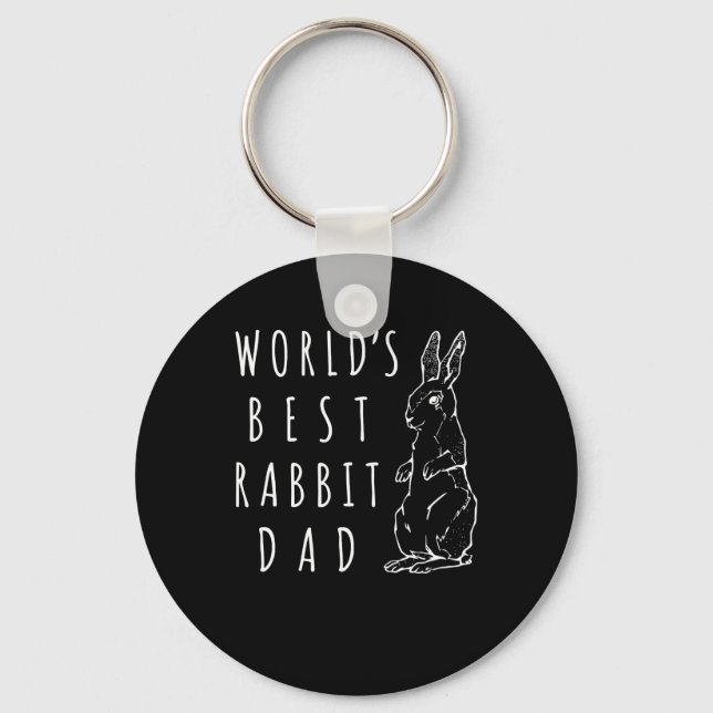 Best Rabbit Pappa, Worlds Best Bunny Pappa Apparel Nyckelring (Framsida)