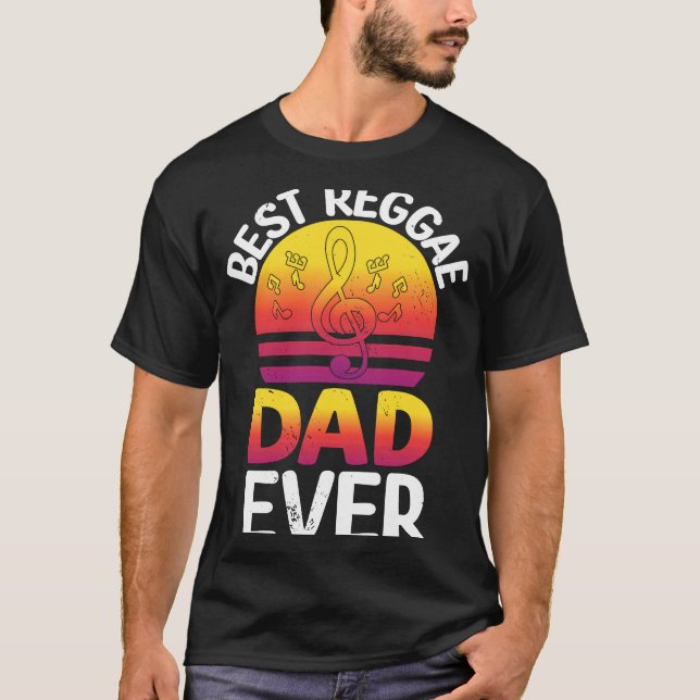 Best Reggae Dad Ever I Rasta I Rastafari I Jamaica T Shirt (Framsida)