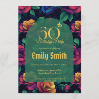 Best Rose Floral Boho Birthday Inbjudningar