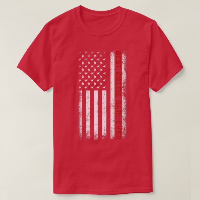 Best Rottie Dad Ever American Flag Rottie Dad Fath T Shirt (Design framsida)
