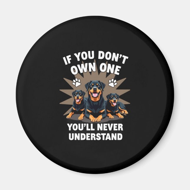 Best Rottweiler Art For Men Women Kids Rottie Rott Magnet (Framsidan)