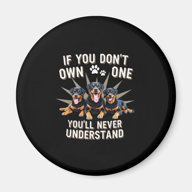 Best Rottweiler Art For Men Women Kids Rottie Rott Magnet (Framsidan)