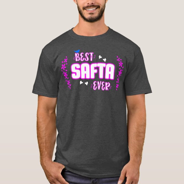 Best Safta Ever  Hebrew Grandma T Shirt (Framsida)