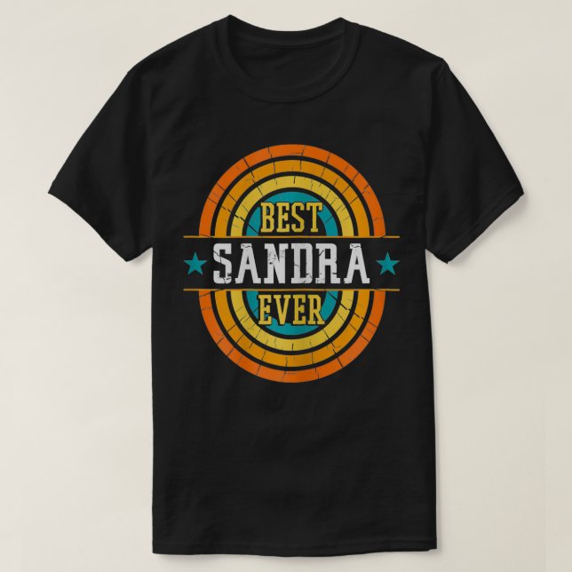 Best Sandra Aldriny Funny Sandra Namn T Shirt (Design framsida)