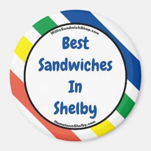 Best Sandwiches in Shelby Roligt Färg Magnet