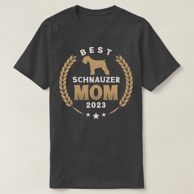 Best Schnauzer Mamma 2023 Cute Schnauzer Hund Laur T Shirt (Design framsida)