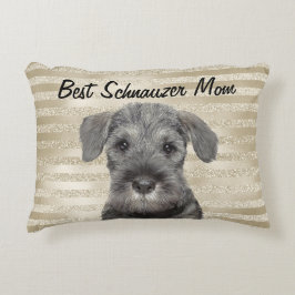 Best Schnauzer Mamma accent Pillow Prydnadskudde