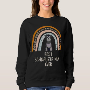 Best Schnauzer Mamma Aldrig Hund Boho Rainbow T Shirt