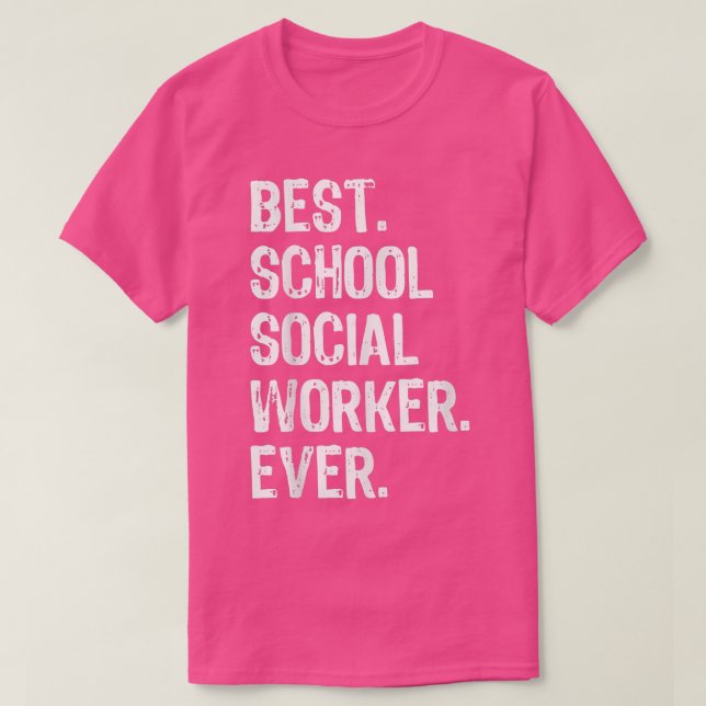 Best School Social Worker All Funny Gift Christm T Shirt (Design framsida)