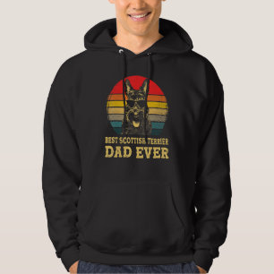 Best Scottish Terrier Pappa Hundälskares Retro Vi Hoodie