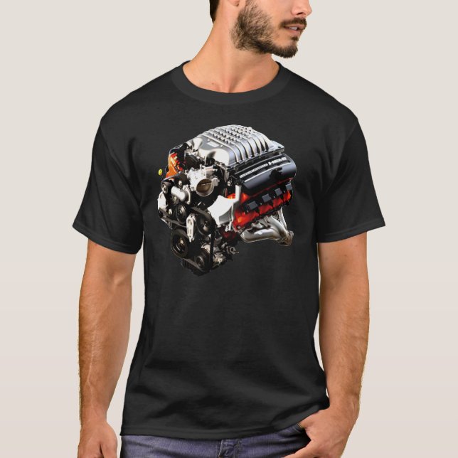 Best Seller - SRT Hellcat Engine Essential T-Shirt (Framsida)