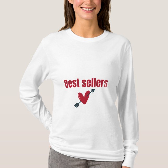 Best Sellers Valentine Heart Arrow T-Shirt (Framsida)