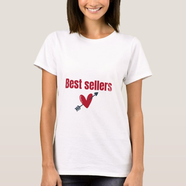 Best Sellers Valentine Heart Arrow T-Shirt (Framsida)