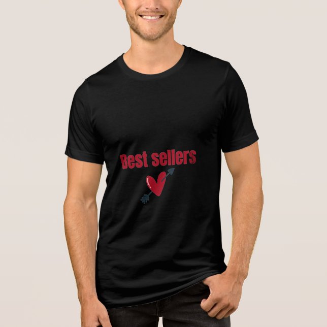 Best Sellers Valentine Heart Arrow T-Shirt (Framsida)