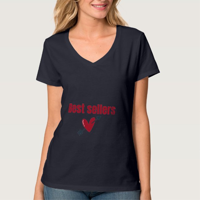 Best Sellers Valentine Heart Arrow T-Shirt (Framsida)