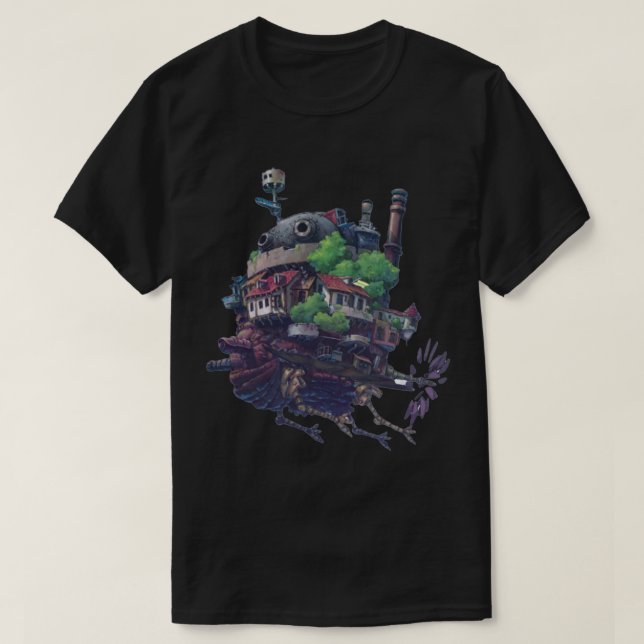 Best Selling Howl_s Flytta Castle T Shirt (Design framsida)