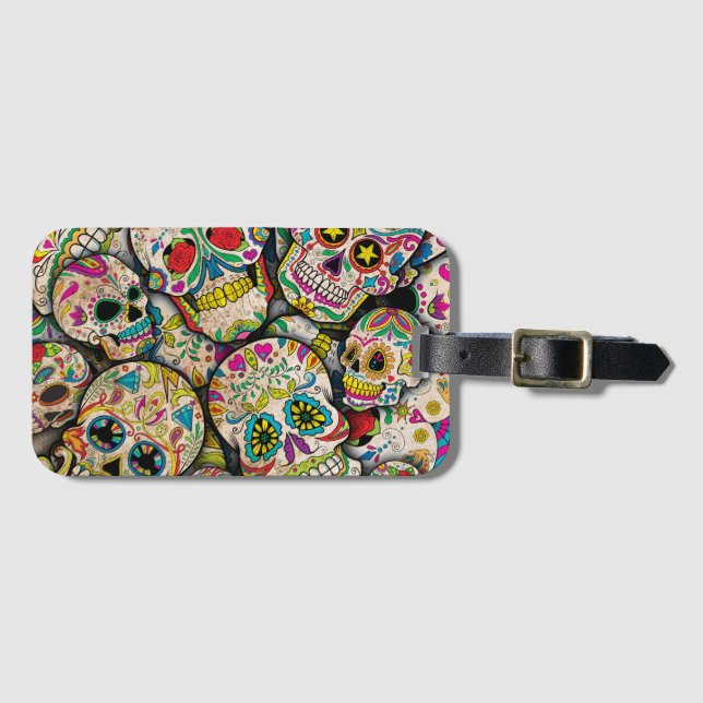 Best Selling Sugar Skull Mönster Bagagebricka (Framsida horisontal)