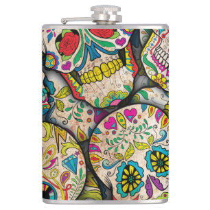 Best Selling Sugar Skull Mönster Fickplunta